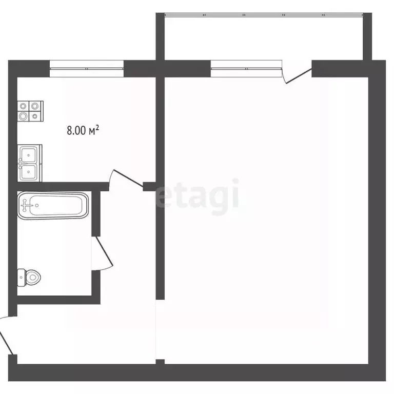 1-к кв. Московская область, Балашиха Дзержинского мкр, 26 (29.9 м) - Фото 1