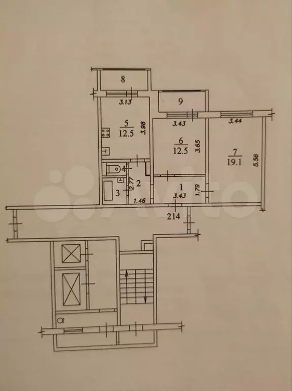 2-к. квартира, 60,6 м, 3/17 эт. - Фото 0