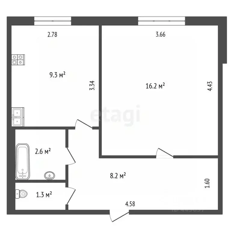 Комната Смоленская область, Смоленск ул. Рыленкова, 48 (16.0 м) - Фото 2