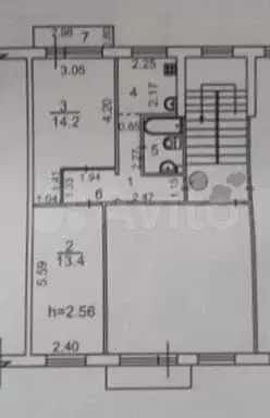 2-к. квартира, 43,1 м, 5/5 эт. - Фото 0