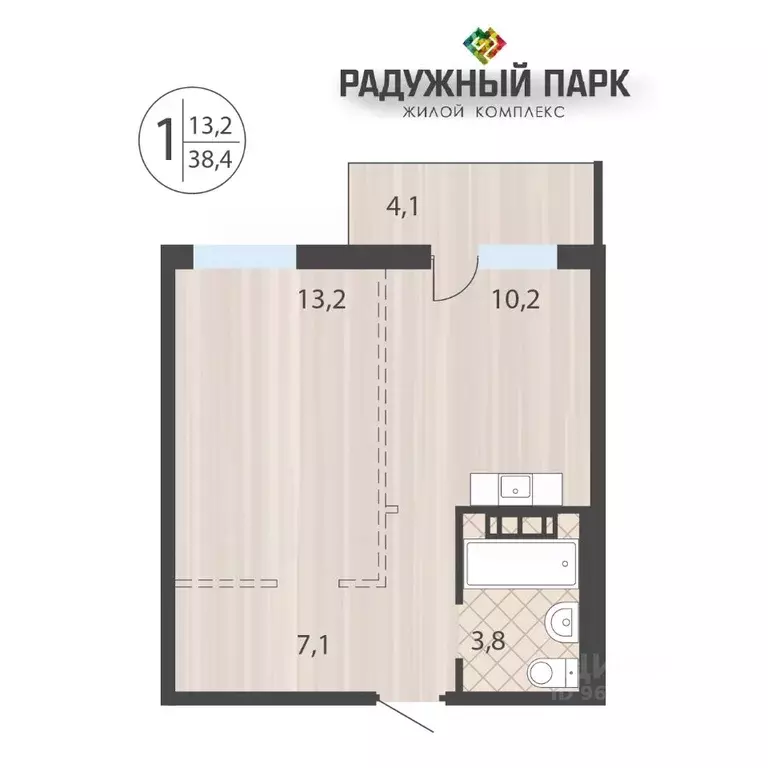 1-к кв. Иркутская область, Иркутск ул. Костычева (38.4 м) - Фото 0