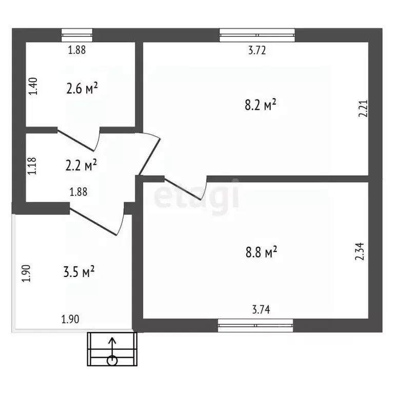Дом в Калининградская область, Черняховск д. Поселок Новая,  (27 м) - Фото 2