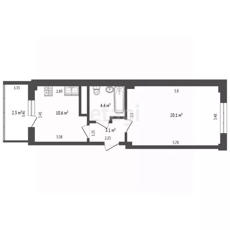 1-к кв. Псковская область, Псковский район, Завеличенская волость, д. ... - Фото 1