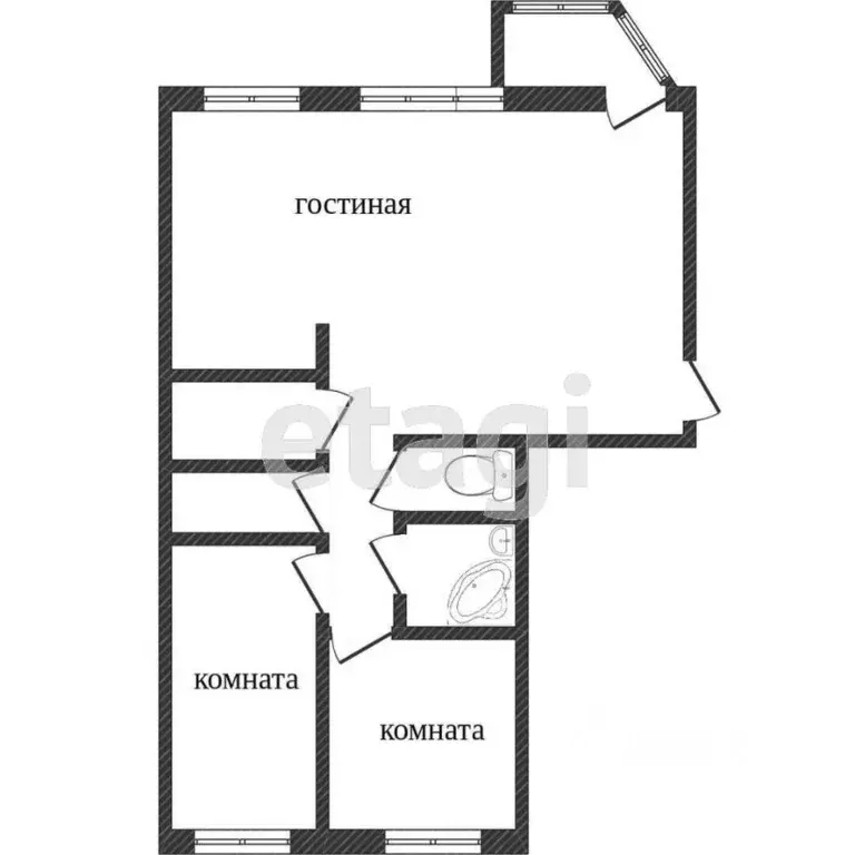 Комната Тульская область, Тула ул. Шухова, 42 (50.0 м) - Фото 0