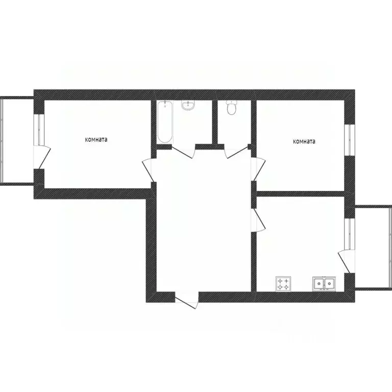 2-к кв. Ярославская область, Ярославль просп. Фрунзе, 33 (61.2 м) - Фото 2