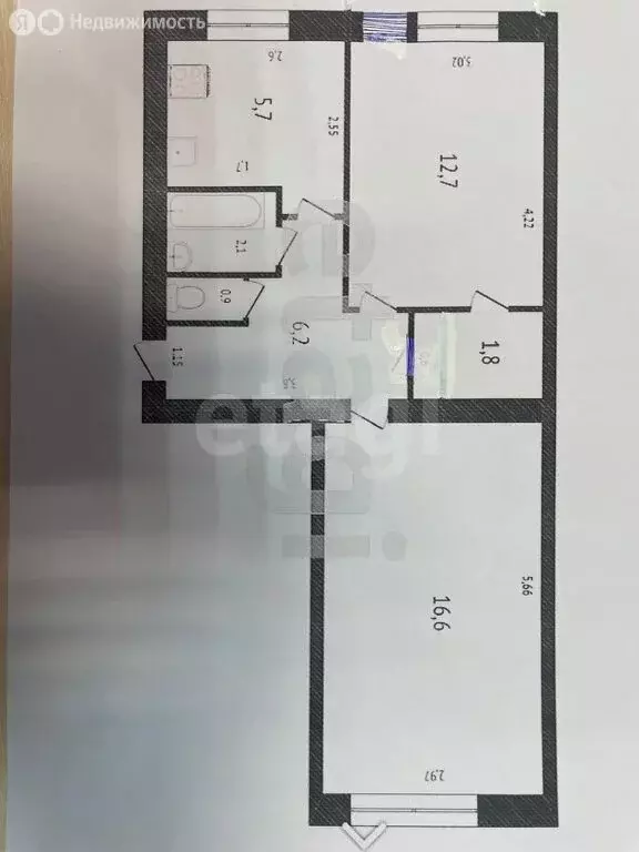 2-комнатная квартира: Комсомольск-на-Амуре, проспект Первостроителей, ... - Фото 1