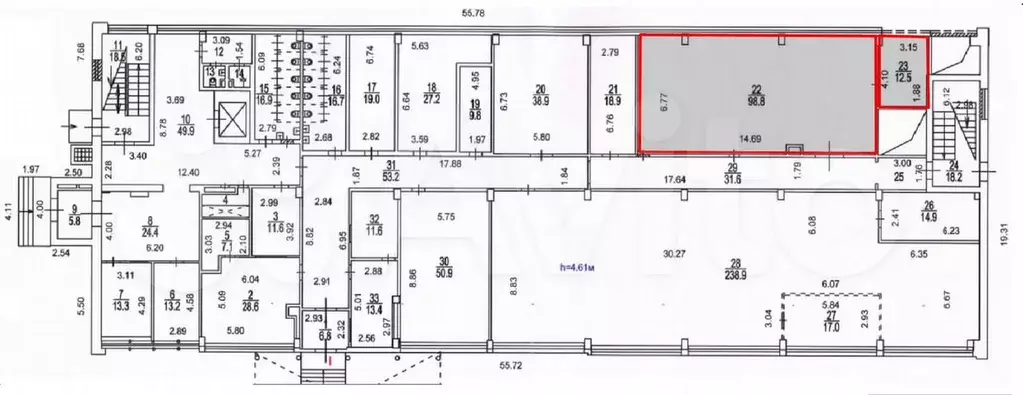 Аренда офиса 124,6 м2. м.Строгино. Около реки - Фото 0