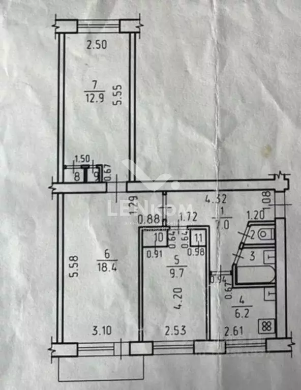 3-к кв. Удмуртия, Ижевск Школьная ул., 33 (58.9 м) - Фото 2