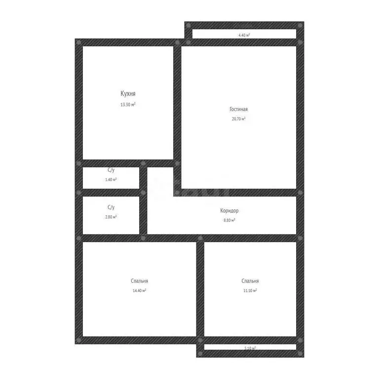 3-комнатная квартира: Салават, улица Бекетова, 38 (72 м) - Фото 1