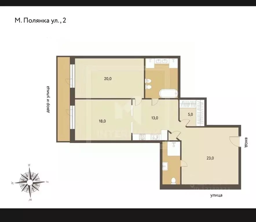 3-к кв. Москва ул. Малая Полянка, 2 (120.0 м) - Фото 2