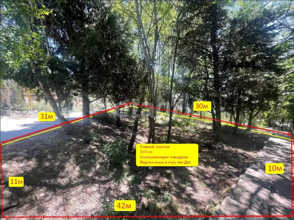 Участок в Крым, Ялта муниципальный округ, Краснокаменка пгт ул. ... - Фото 0