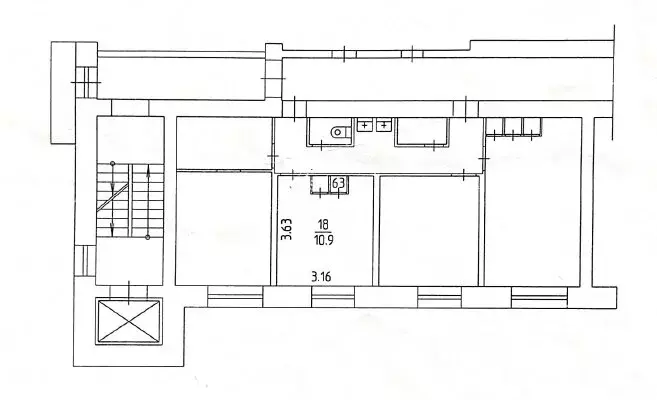 1к в -комнатной квартире (11.5 м) - Фото 1