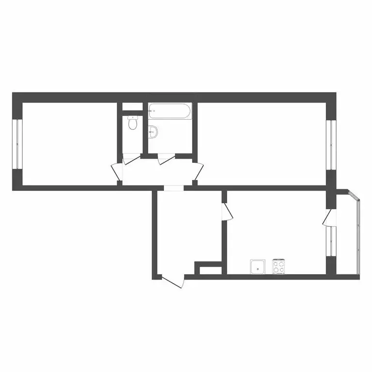 2-комнатная квартира: Тюмень, Широтная улица, 190к3 (66 м) - Фото 0