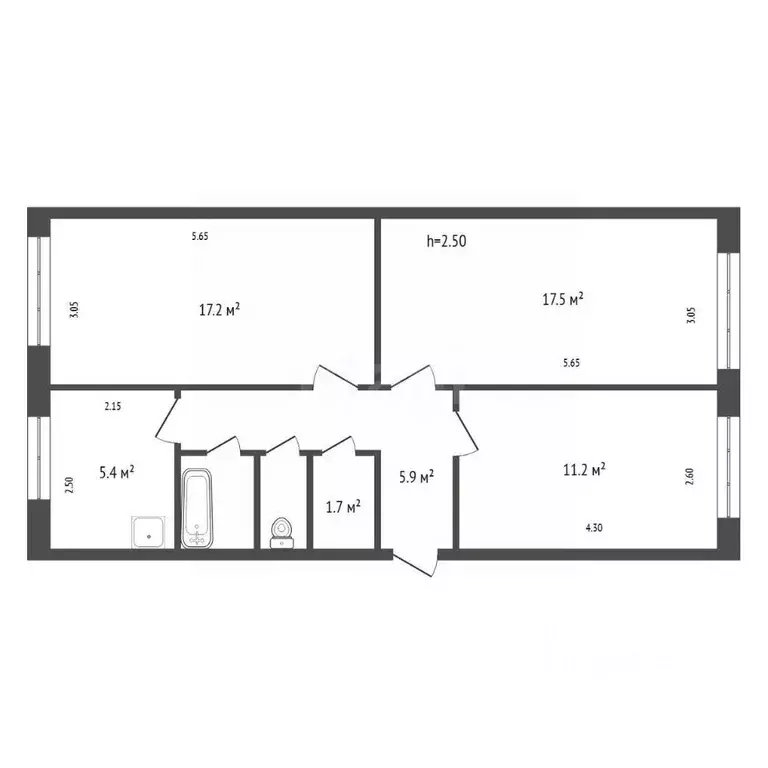 3-к кв. Красноярский край, Красноярск ул. Светлова, 9/2 (62.0 м) - Фото 1