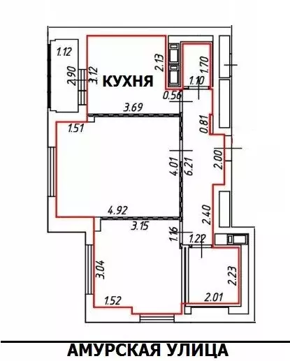 2-комнатная квартира: Москва, Амурская улица, 1/2/1 (57 м) - Фото 0