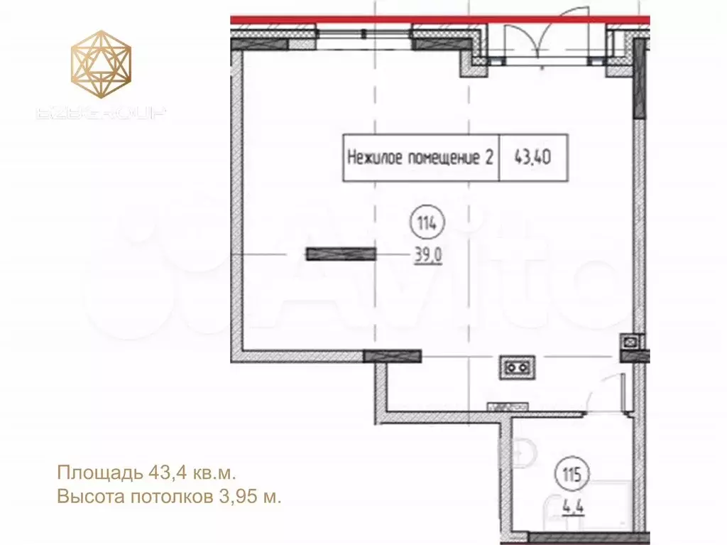 Свободного назначения, 43.4 м - Фото 0
