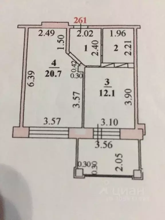 1-к кв. Липецкая область, Липецк ул. Катукова, 23 (41.0 м) - Фото 0