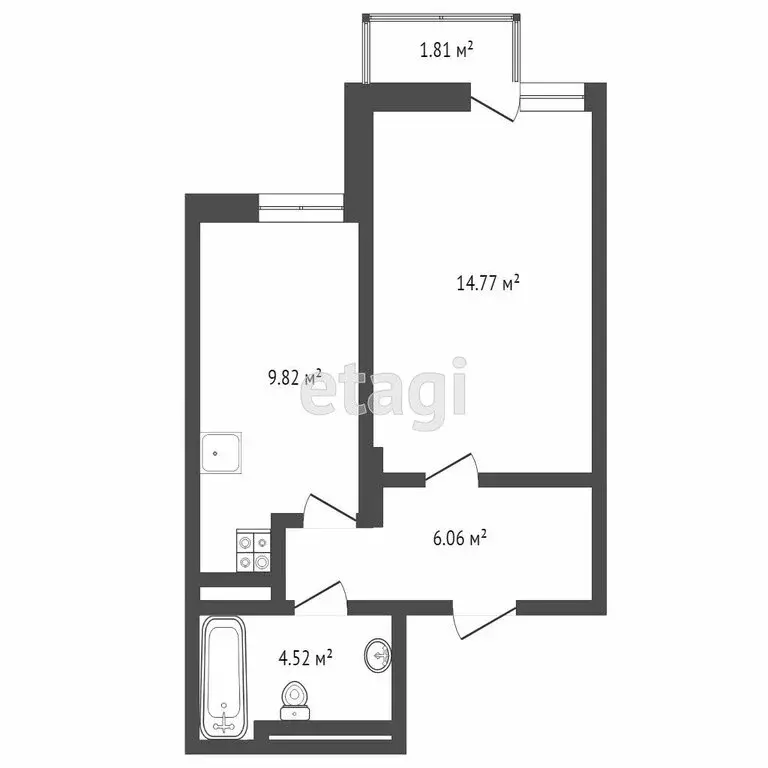 1-комнатная квартира: Ростов-на-Дону, улица Нансена, 109/5 (28.7 м) - Фото 0