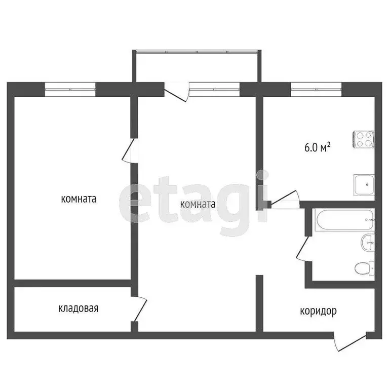 2-комнатная квартира: Миасс, улица 8 Июля, 30 (45.5 м) - Фото 1