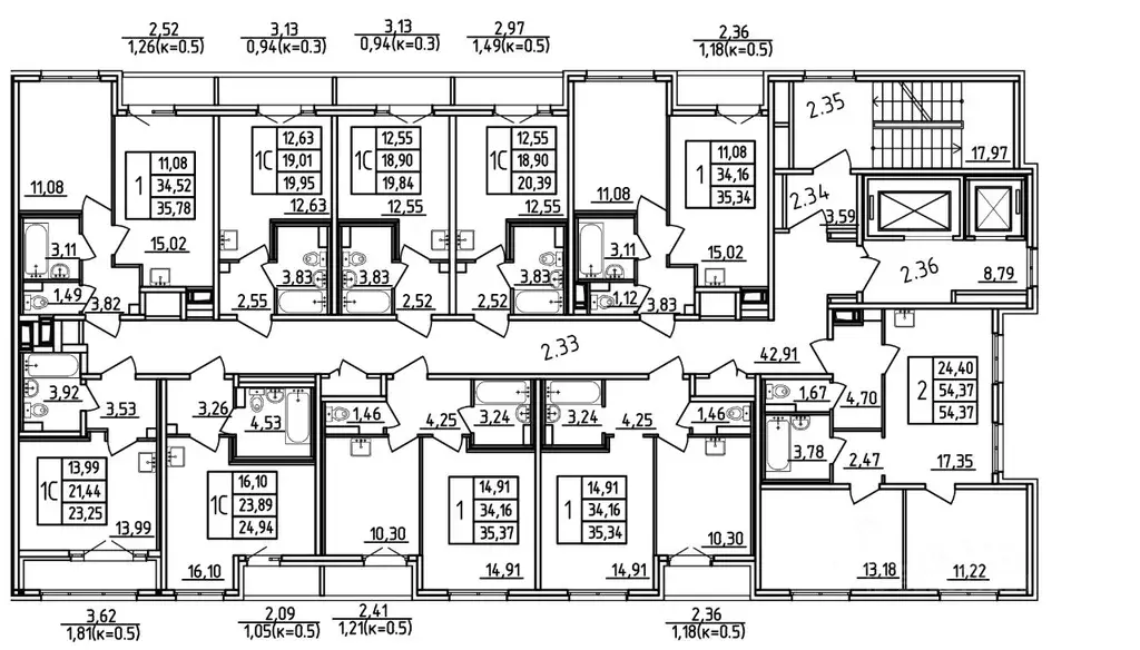 1-к кв. Санкт-Петербург пос. Шушары, просп. Старорусский, 9 (35.34 м) - Фото 2