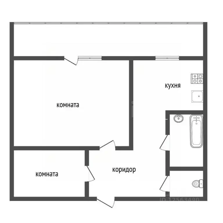 1-к кв. Воронежская область, Воронеж ул. Переверткина, 44А (31.7 м) - Фото 1