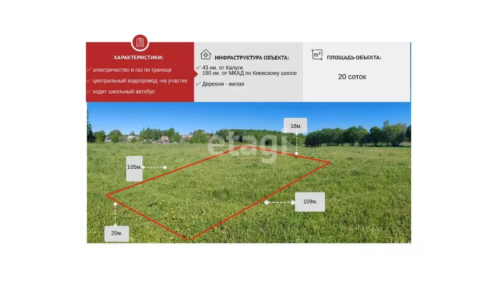 Участок в Калужская область, Перемышльский муниципальный округ, ... - Фото 2