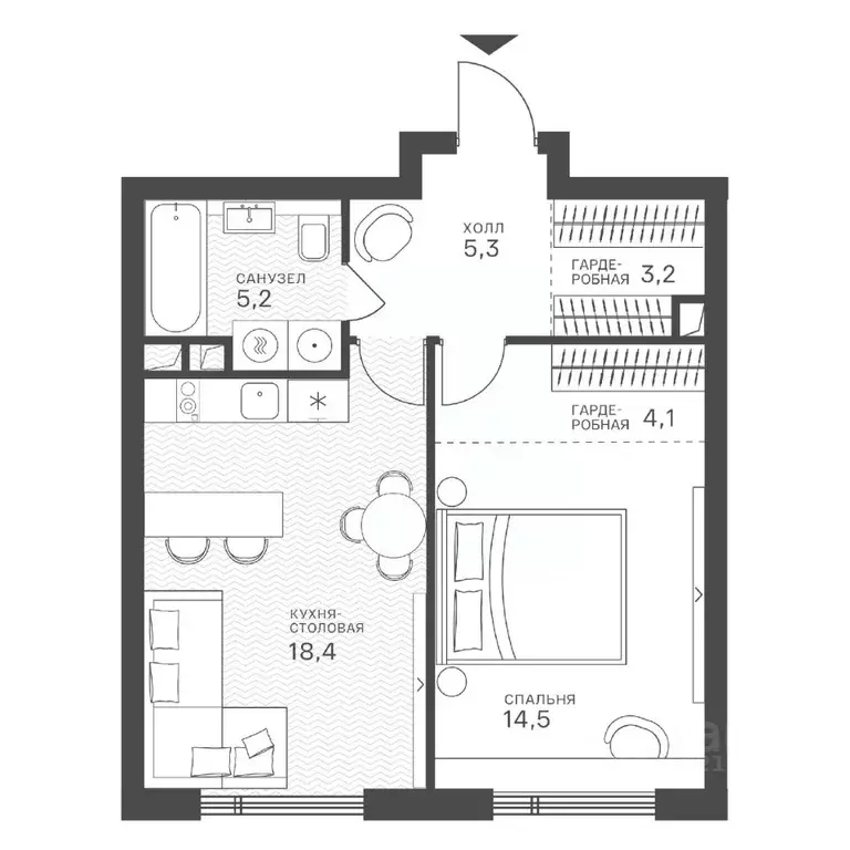 Студия Москва Крылатская ул. (50.7 м) - Фото 0