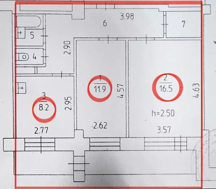 Продаётся 2-к квартира, 52.9 м - Фото 1