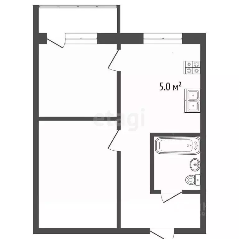 2-к кв. Ярославская область, Ярославль Красноборская ул., 1а (40.6 м) - Фото 1