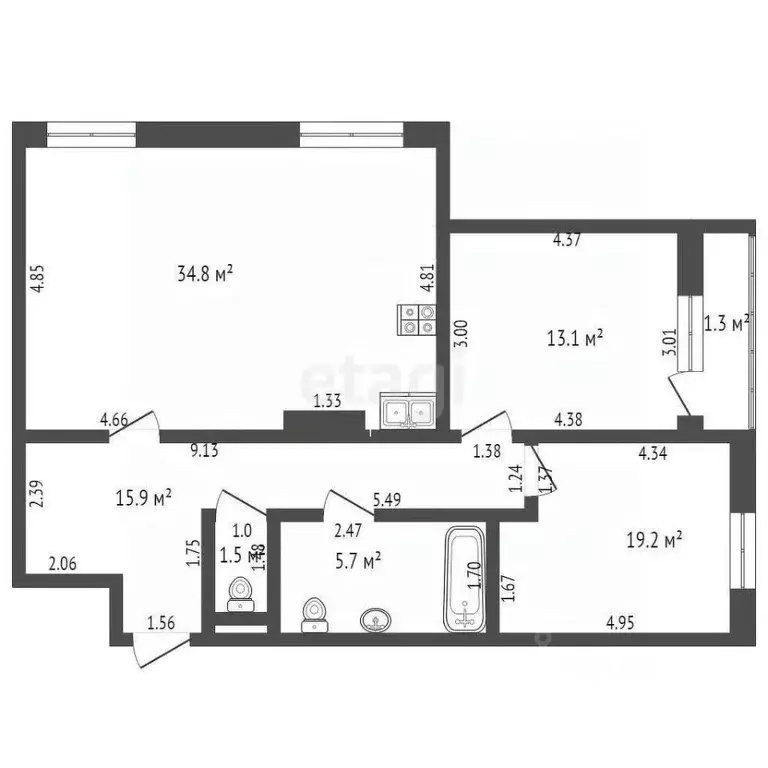 3-к кв. Мордовия, Саранск просп. Ленина, 23а (86.0 м) - Фото 1