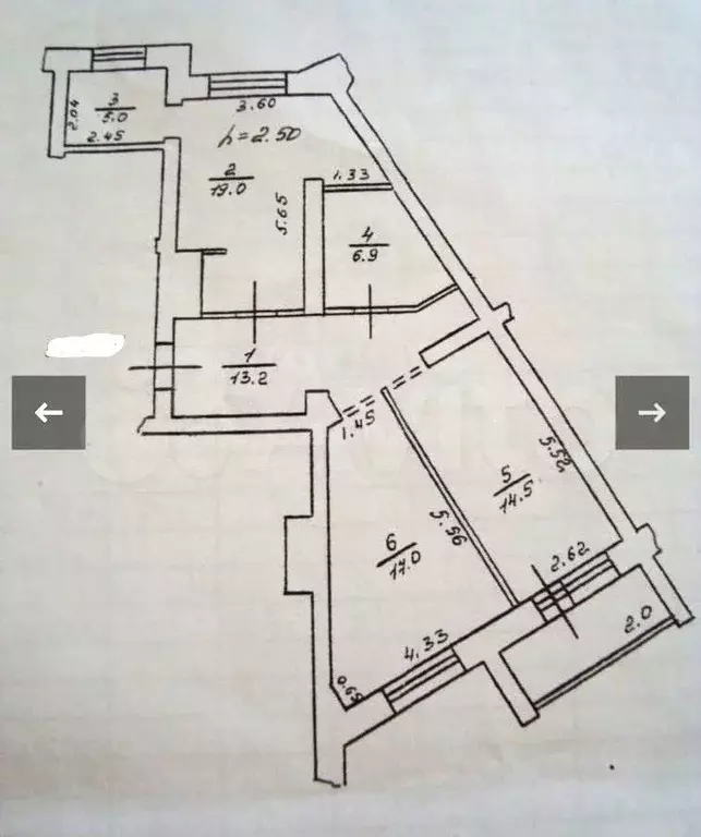 2-к. квартира, 77,1 м, 7/9 эт. - Фото 0