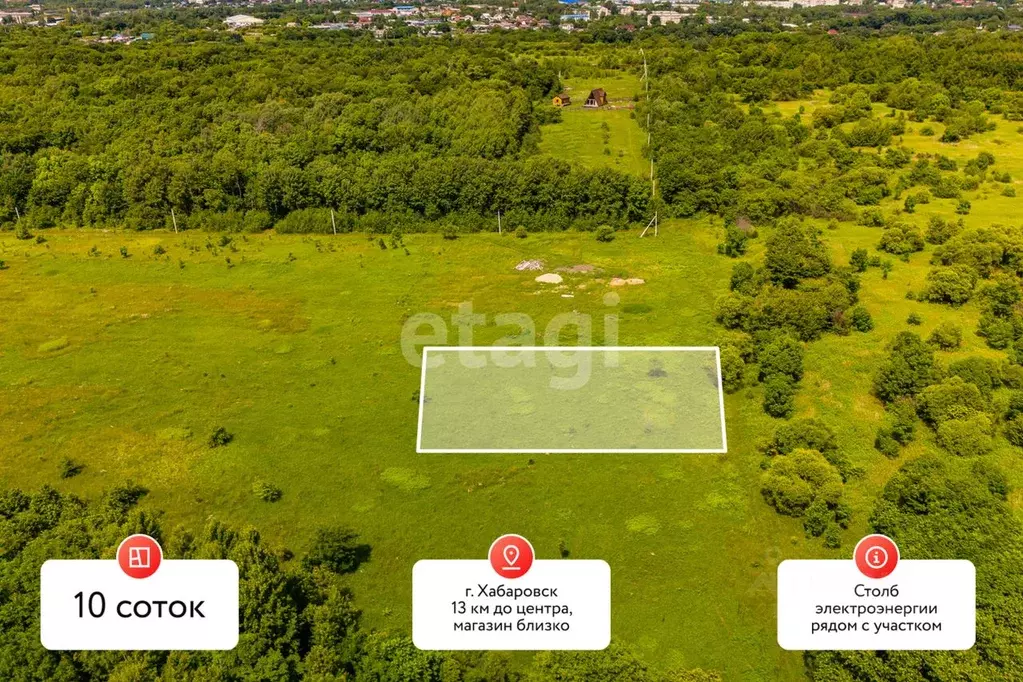 Участок в Хабаровский край, Хабаровский район, Ильинка с/пос, с. ... - Фото 1