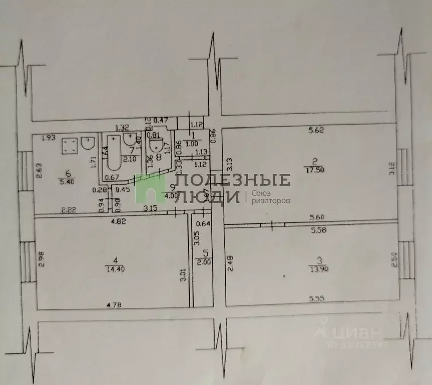 3-к кв. Тамбовская область, Тамбов Тулиновский проезд, 88 (61.4 м) - Фото 2
