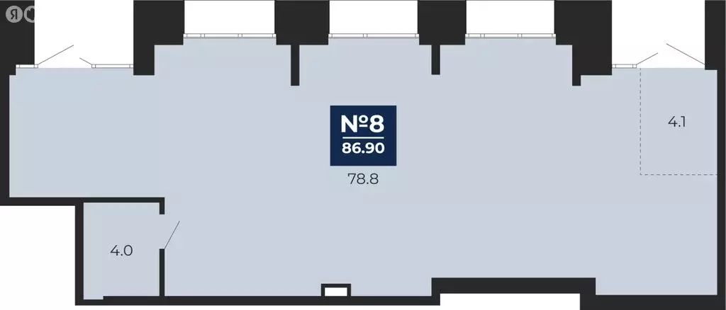 Помещение свободного назначения (86.9 м) - Фото 1