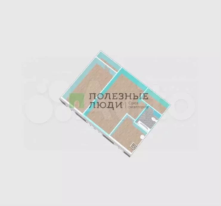 2-к. квартира, 44 м, 1/5 эт. - Фото 1
