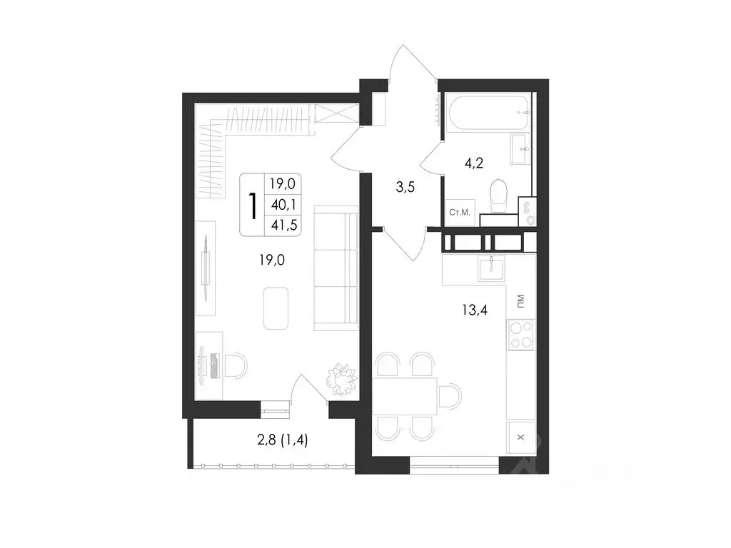 1-к кв. Воронежская область, Воронеж Первое Мая мкр, Май жилой ... - Фото 1