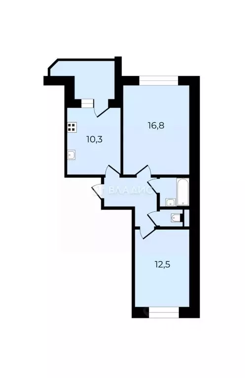 2-к кв. Владимирская область, Владимир Юбилейная ул., 15 (49.4 м) - Фото 2