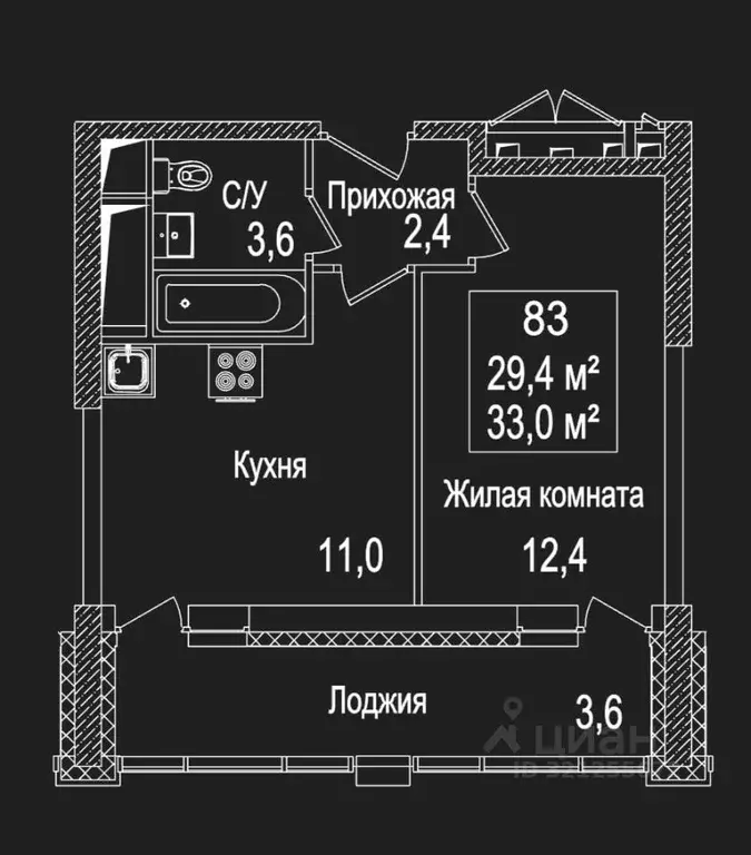 1-к кв. Москва Внуковское поселение, бул. Андрея Тарковского, 10 (33.0 ... - Фото 0