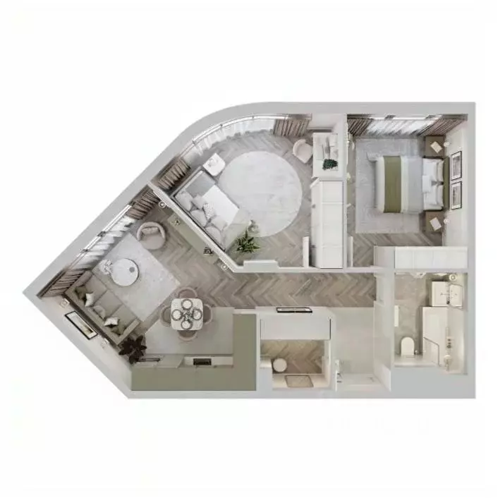 2-к кв. Омская область, Омск Кемеровская ул. (61.29 м) - Фото 1