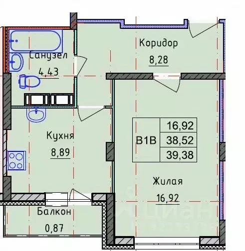 1-к кв. Ярославская область, Ярославль ул. Брагинская, 18к3 (39.4 м) - Фото 2