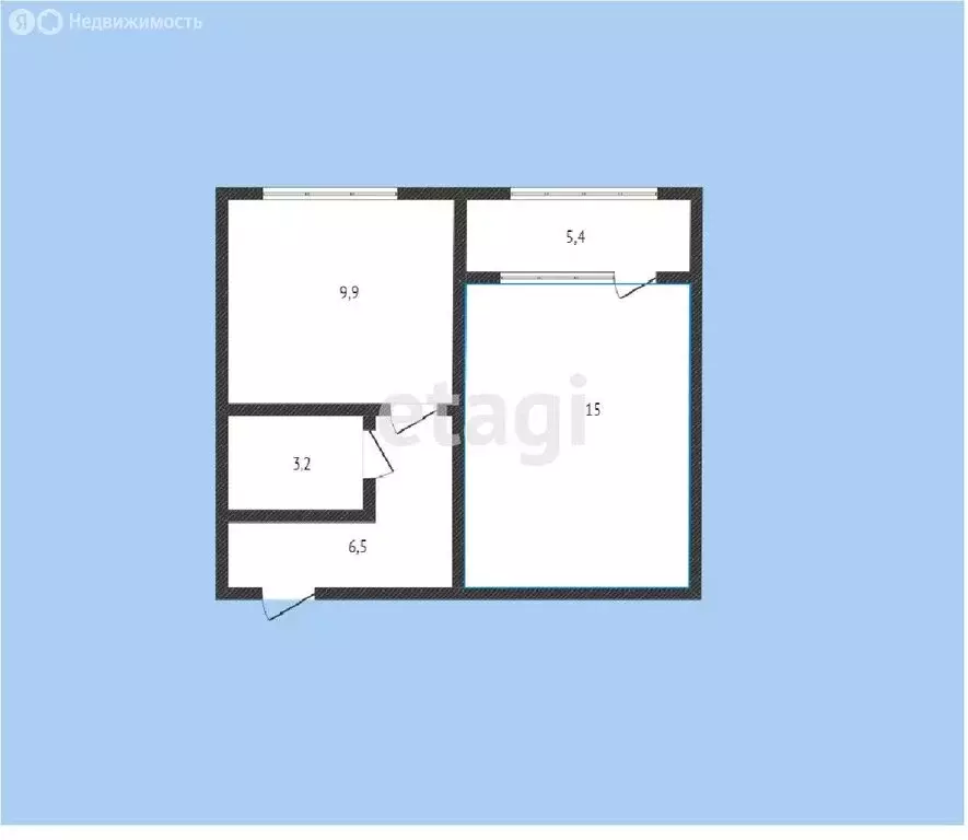 1-комнатная квартира: Махачкала, проспект Петра I, 83 (42 м) - Фото 1