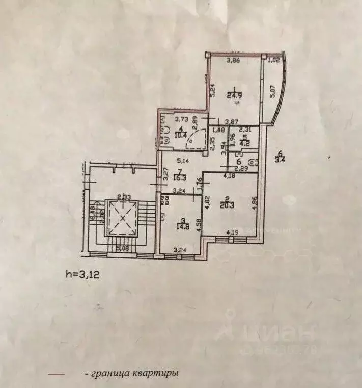 Квартира, 2 комнаты, 94.3 м - Фото 1