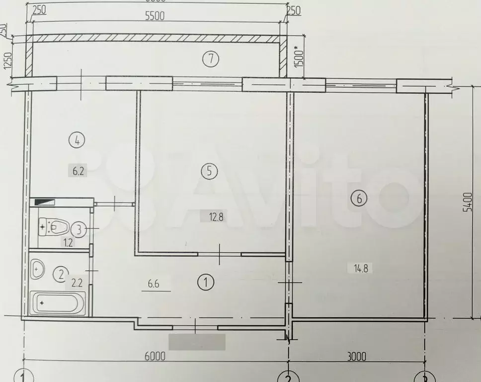 2-к. квартира, 44 м, 1/5 эт. - Фото 0