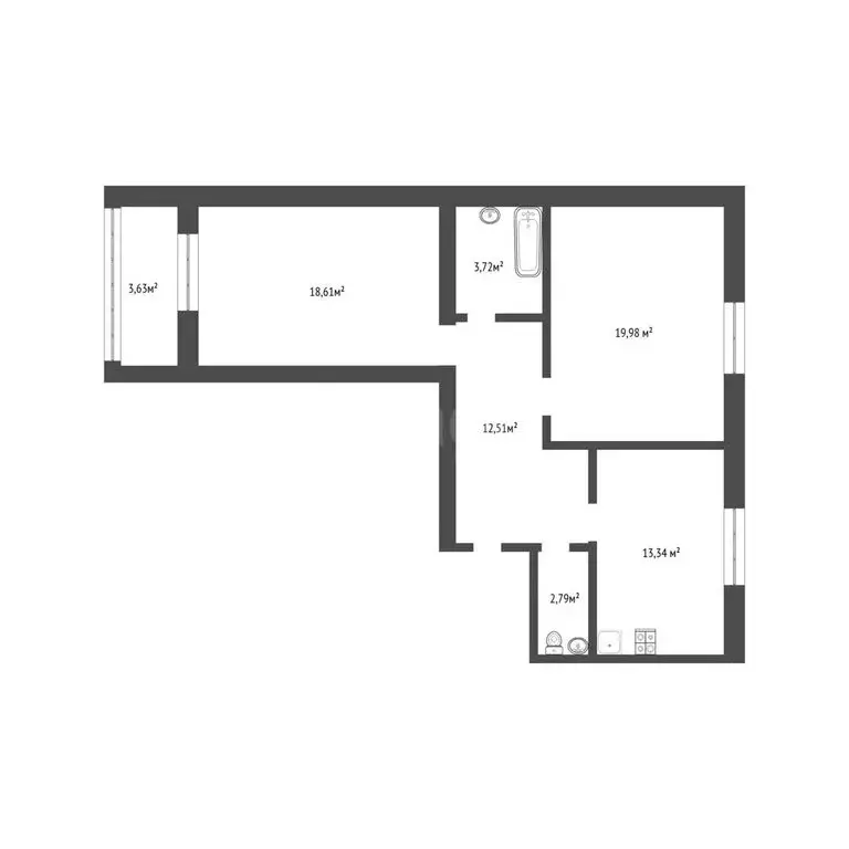 2-комнатная квартира: Воронеж, улица Хользунова, 48 (70.9 м) - Фото 1