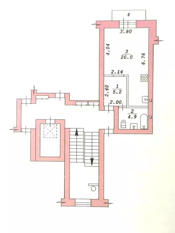 Студия Новосибирская область, Новосибирск ул. Титова, 250 (30.1 м) - Фото 2