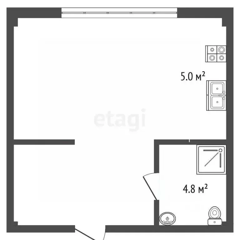 Студия Крым, Ялта ул. Киевская, 44 (37.6 м) - Фото 1