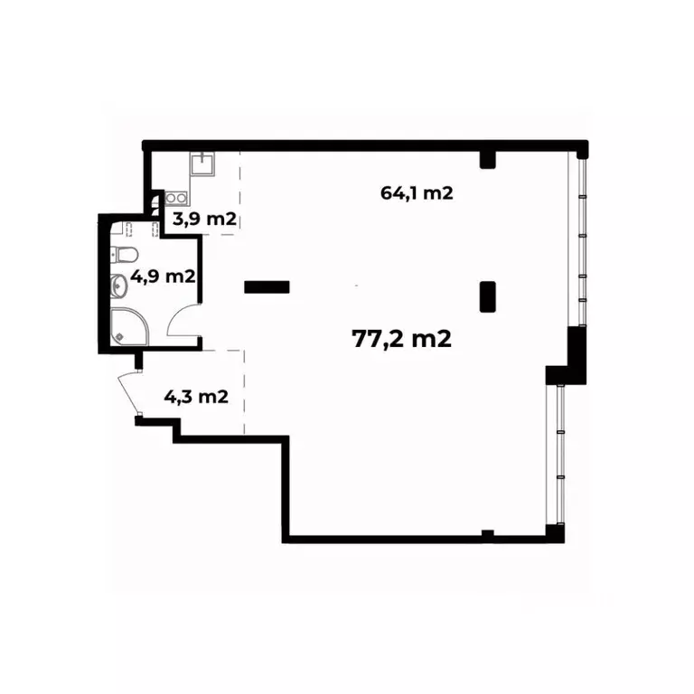 1-к кв. Нижегородская область, Нижний Новгород ул. Родионова, 136Б ... - Фото 1