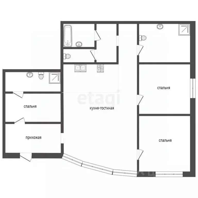 4-к кв. Крым, Ялта ул. Щорса, 45 (150.0 м) - Фото 1