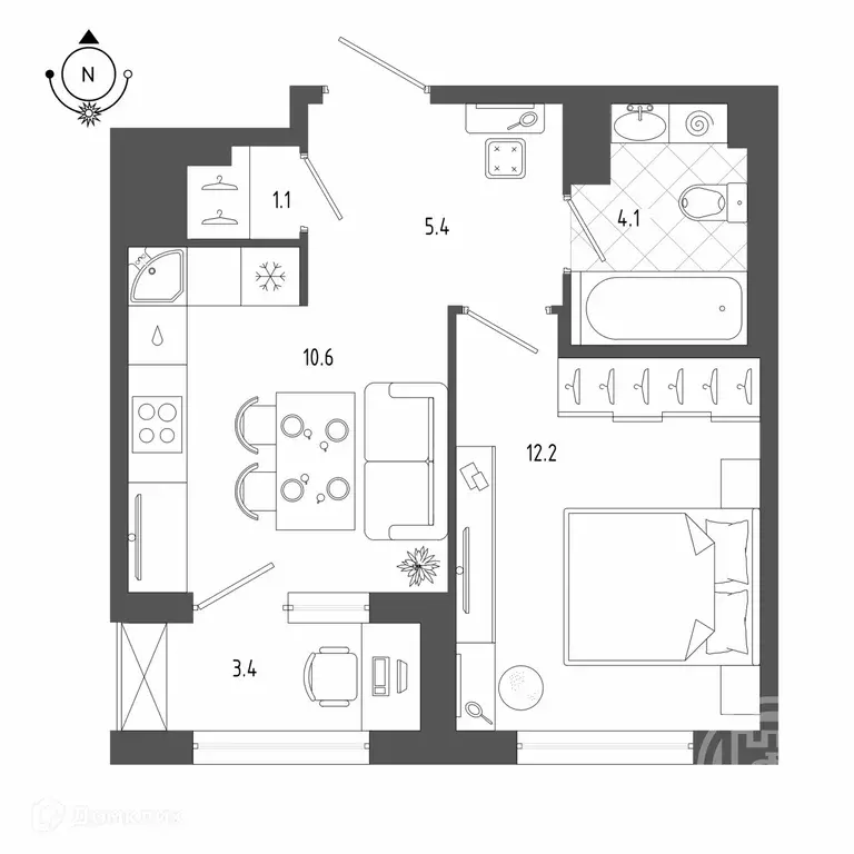 Продаётся 1-к квартира, 35.1 м - Фото 1