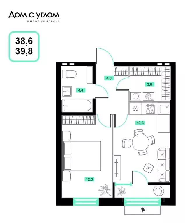 1-к кв. Приморский край, Владивосток ул. Нейбута, 137с1 (39.8 м) - Фото 1